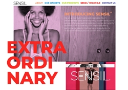 Screenshot Sensil Homepage