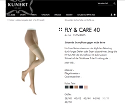 Screenshot Kunert Fly & Care 40 Strumpfhose