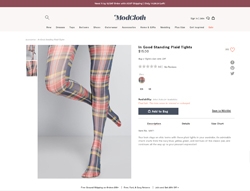 Screenshot In Good Standing Plaid Tights