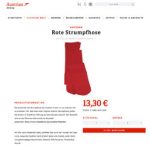 Die rote Strumpfhose der Austrian Airlines
