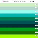 Zehn Farbvarianten für die grüne Strumpfhose bei Welovecolors