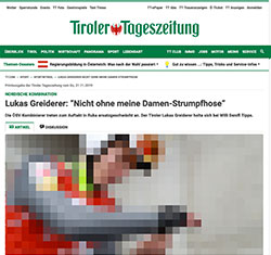 Österreichischer Sportler trägt „Damenstrumpfhosen“