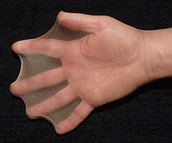 Symbolfoto Hand in einer Feinstrumpfhose