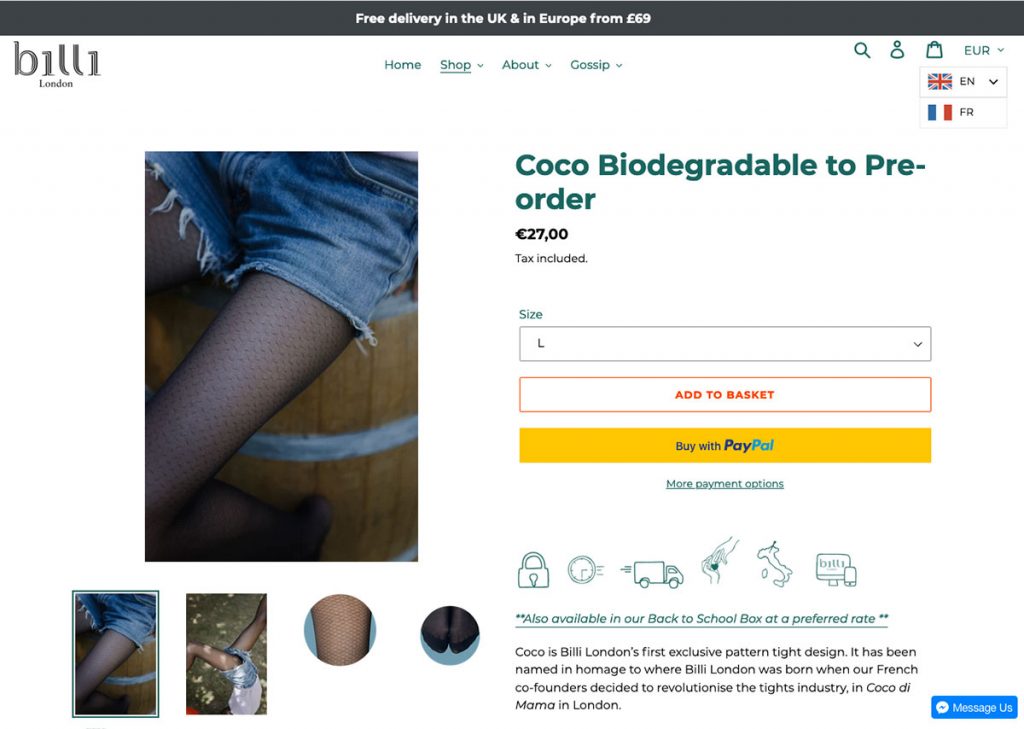 Screenshot Coco Biodegradable