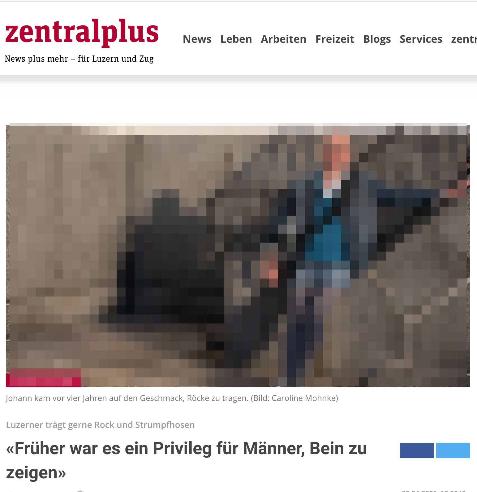 Screenshot zentralplus.ch