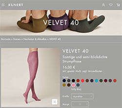 Screenshot Kunert Velvet 40