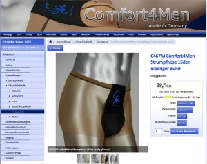 Screenshot Comfort4Men 15-DEN-Männerstrumpfhose
