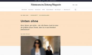 Screenshot Süddeutsche Zeitung Magazin